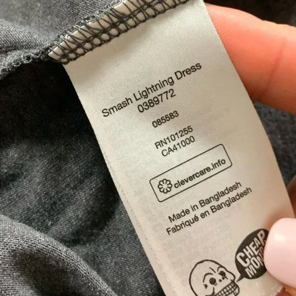 Cheap Monday Smash Lightning Grey Cotton Dress - Picture 9 of 14